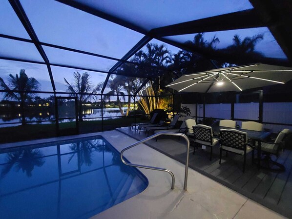 Outdoor pool, a heated pool