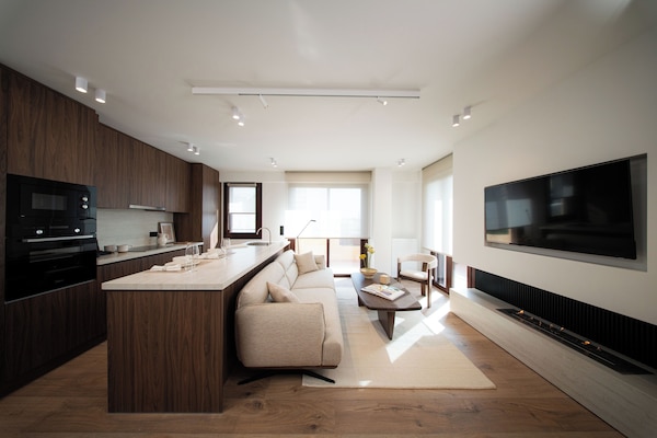 Penthouse Luxe, vue ville | Coin séjour