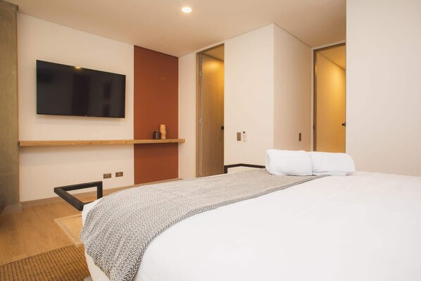 Appartement, plusieurs lits, balcon, vue ville (Ekkos 301) | 3 chambres, décoration personnalisée, ameublement personnalisé