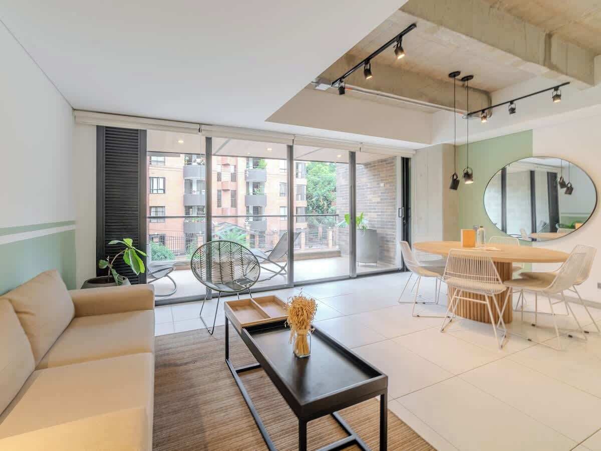 Apartment, Multiple Beds, Balcony, City View (Ekkos 201) | Living area