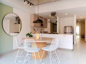 Apartment, Multiple Beds, Balcony, City View (Ekkos 601) | Private kitchen | Coffee/tea maker