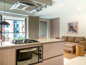 Leilighet, flere senger, balkong, byutsikt (Ekkos 202) | Innvendig