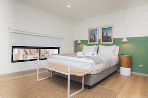 Appartement, 1 grand lit, balcon, vue ville (Ekkos 1003) | 1 chambre, décoration personnalisée, ameublement personnalisé