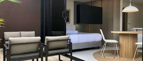 公寓, 1 張加大雙人床, 陽台, 城市景觀 (Ekkos 1001) | 1 間臥室、獨特裝潢、布置獨特、床單