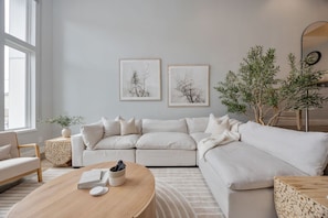 Smart TV y chimenea 