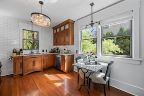 Microwave, oven, stovetop, dishwasher