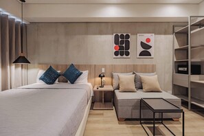 1 室のベッドルーム、デスク、WiFi、ベッドシーツ