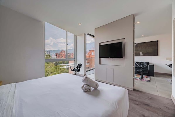 1 habitación, tabla de planchar con plancha, wifi y ropa de cama