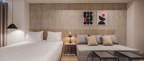 1 室のベッドルーム、デスク、WiFi、ベッドシーツ