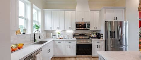 Microwave, oven, stovetop, dishwasher