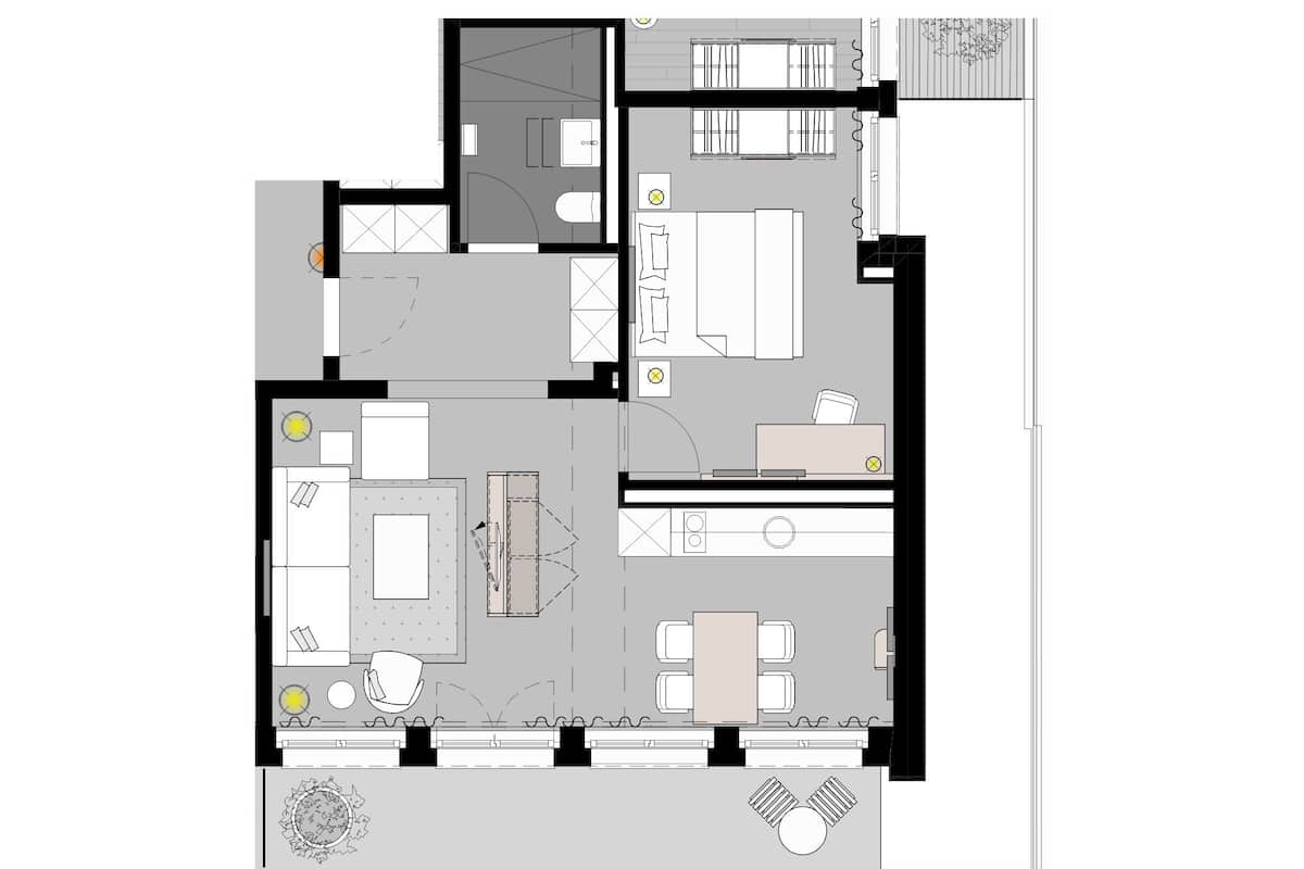 Penthouse Deluxe | Sengetøy av topp kvalitet, blendingsgardiner og lydisolert