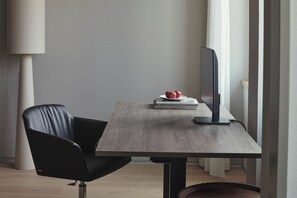 Standard Apartment | Premium bedding, blackout drapes, soundproofing, iron/ironing board