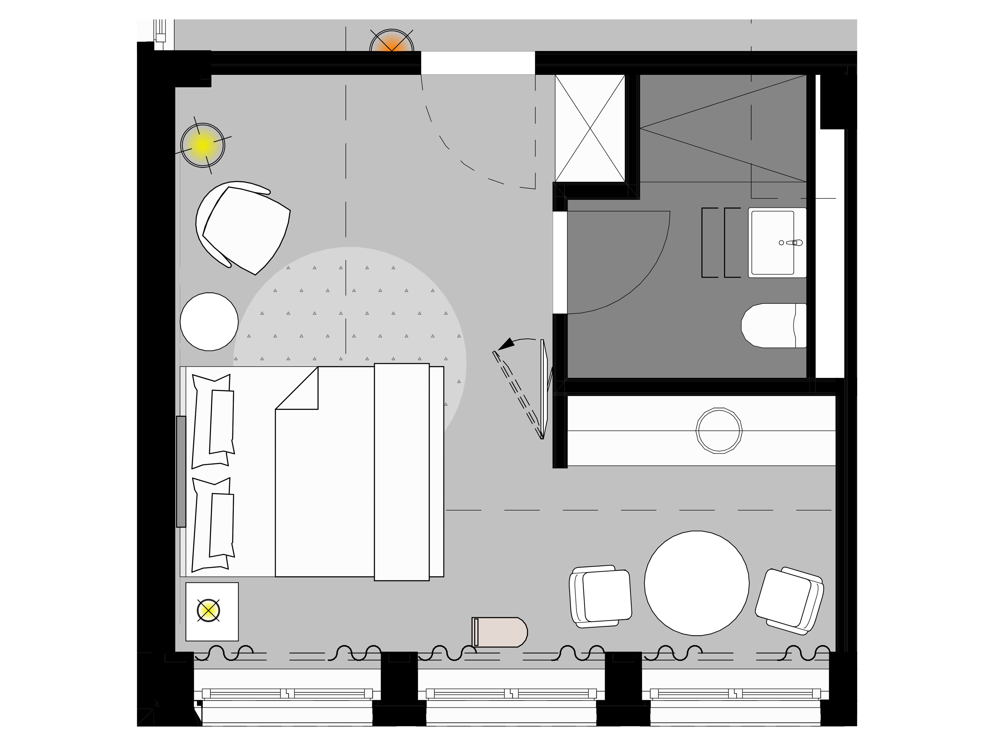 Sengetøy av topp kvalitet, blendingsgardiner og lydisolert