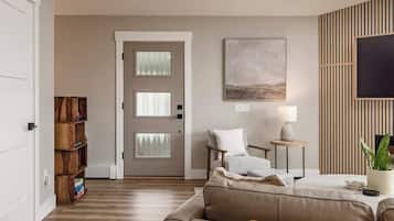 TV, fireplace, offices