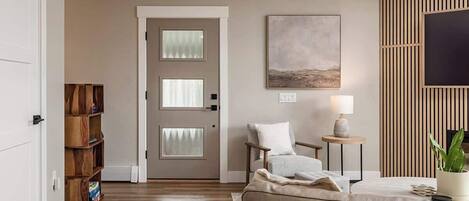 Fernseher, Kamin, Arbeitsbereiche