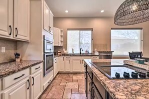 Microwave, oven, stovetop, dishwasher