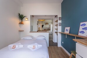 1 soverom og sengetøy