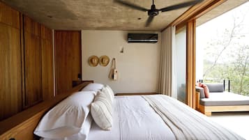 Monolocale, vista spiaggia | Biancheria da letto di alta qualità, cassaforte in camera