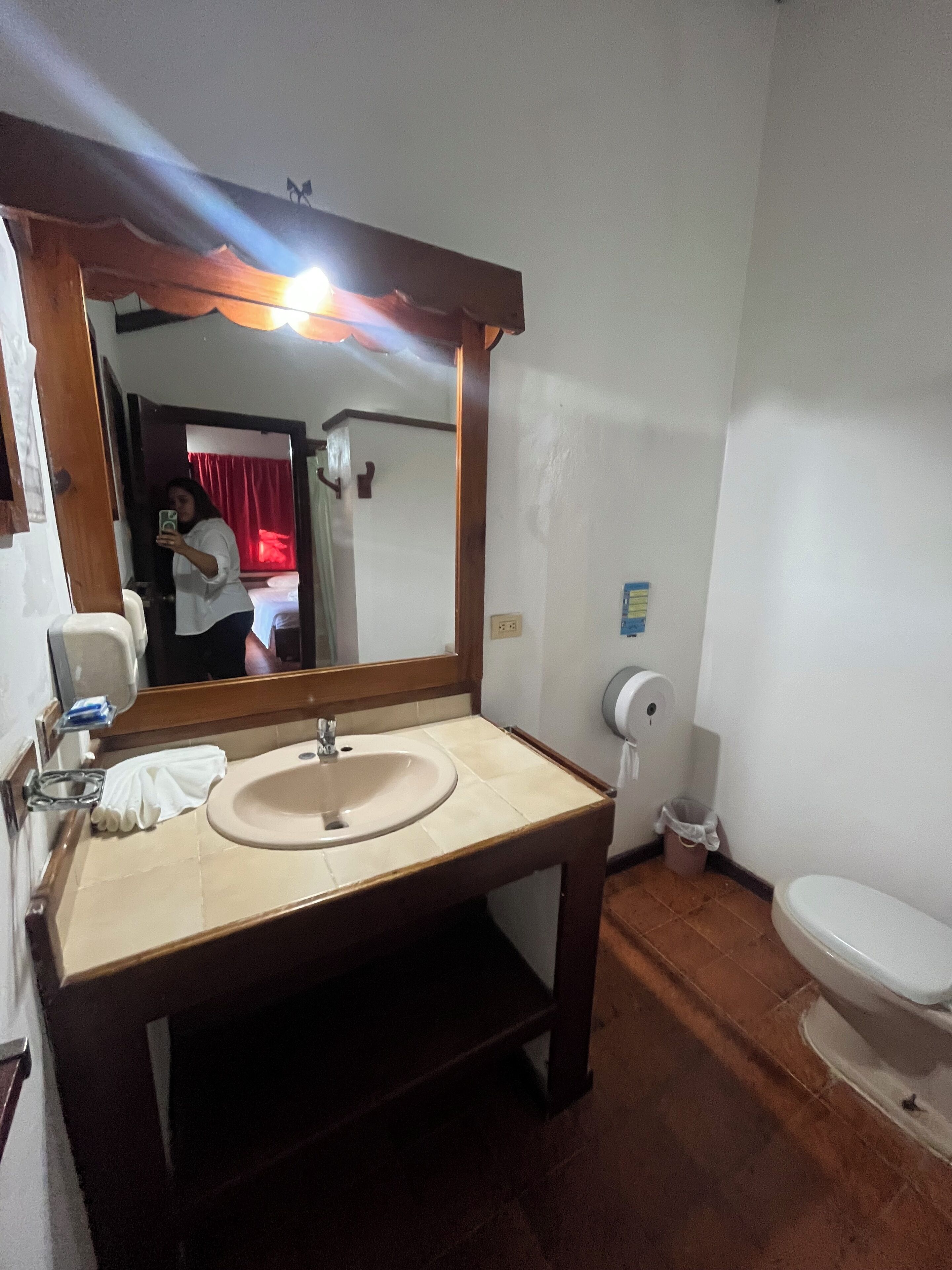 Free toiletries, hair dryer, towels, toilet paper