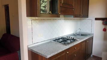 Réfrigérateur, four, plaque de cuisson, bouilloire électrique