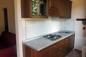 Réfrigérateur, four, plaque de cuisson, bouilloire électrique
