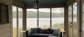 Family friendly WATERFRONT home with private beach.