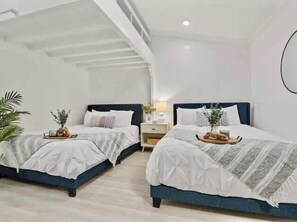 2 bedrooms, iron/ironing board, travel cot, WiFi