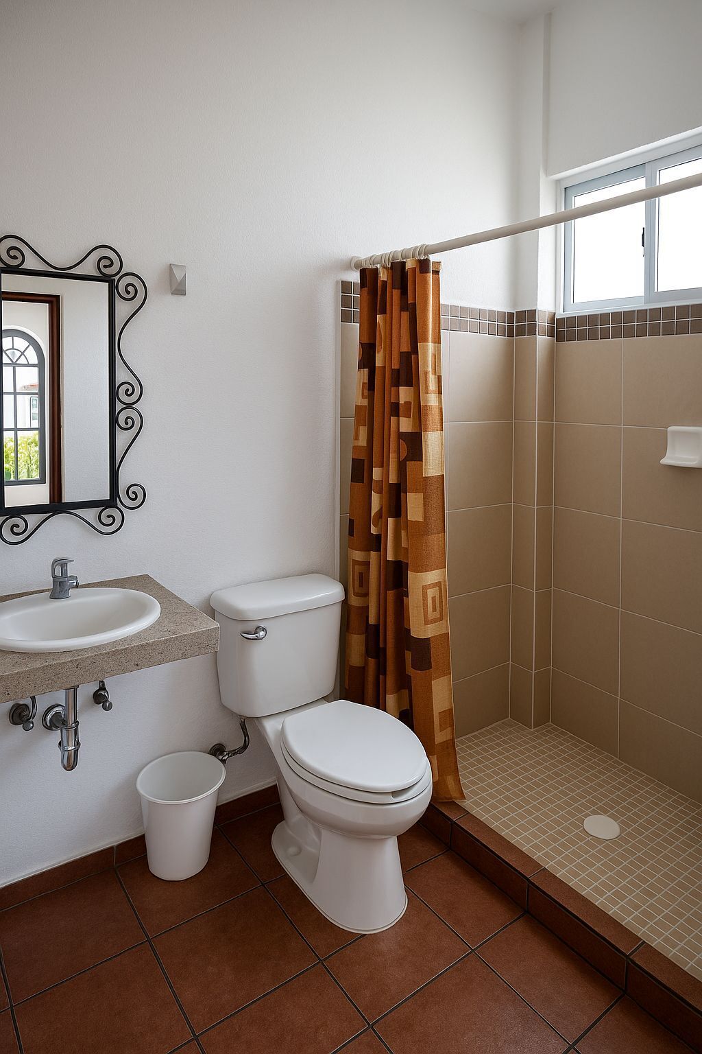 Habitación individual básica, 1 cama matrimonial | Baño | Regadera, toallas, jabón, papel de baño 