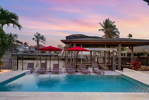 A heated pool