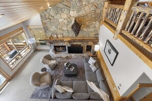 TV, fireplace, offices