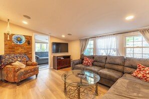 Smart TV, books, stereo, computer monitors