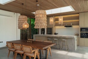 Luxury Villa, 2 Bedrooms, Private Pool, Pool View | Dining room - Villa Moon by Alfred in Bali (Canggu)