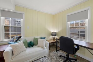 TV, fireplace - Cozy 1BR Near Emory + VA | Pet-Friendly Stay (Atlanta)