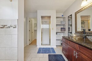 Hair dryer, towels