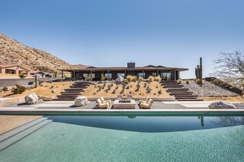 The 65-ft resort pool with expansive views. It's more than a backyard — it's your personal desert resort.