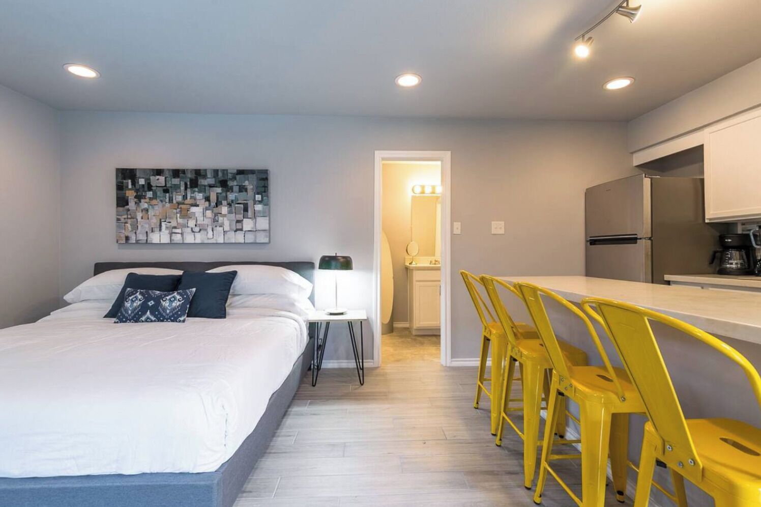 Desk, iron/ironing board, travel crib, free WiFi