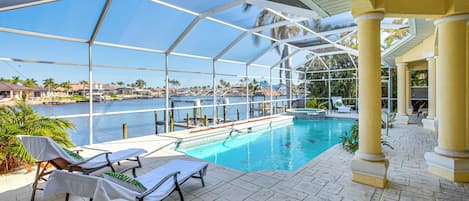 A heated pool