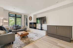 Fernseher, Kamin