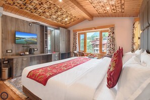 Luxury Double Room, Mountain View | Egyptian cotton sheets, premium bedding, down comforters - Bombay Residency (Pahalgam)