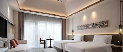 1 bedroom, blackout drapes, soundproofing, free WiFi