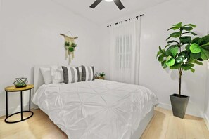 2 bedrooms, iron/ironing board, travel crib, WiFi