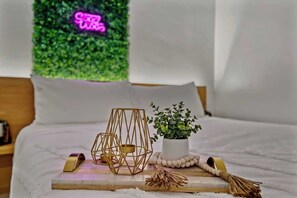 2 bedrooms, iron/ironing board, travel crib, WiFi