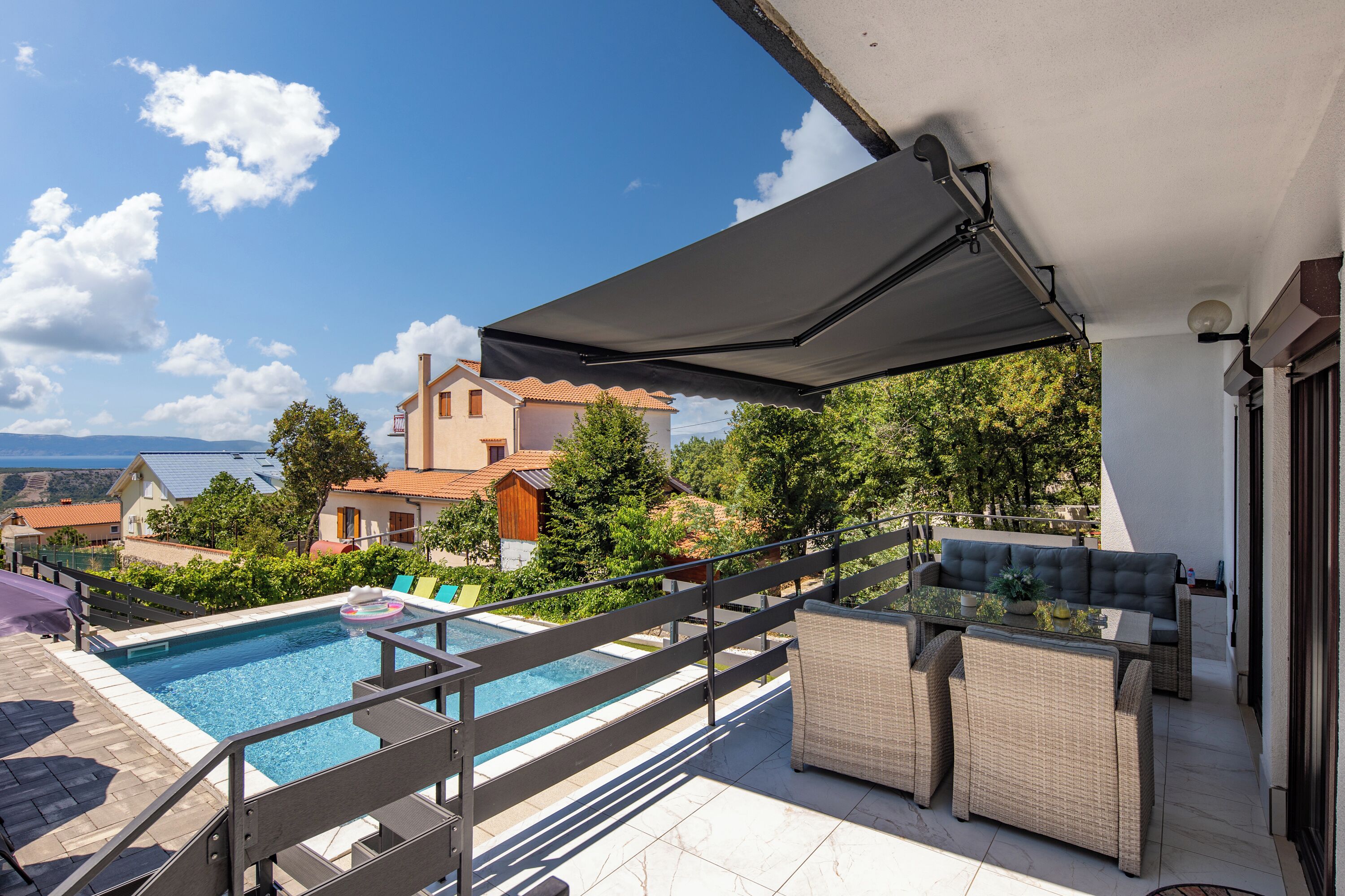 Family House, Multiple Bedrooms, 2 Bathrooms, Mountainside (Villa Natali With Pool And Sea View) | Pool | Seasonal outdoor pool
