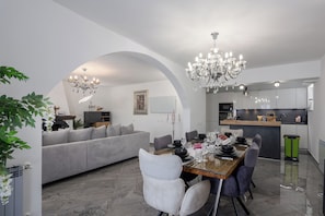 Family House, 3 Bedrooms, 2 Bathrooms, Mountainside (Villa Natali With Pool And Sea View) | Dining - Villa Natali With Pool And Sea View (Kraljevica)