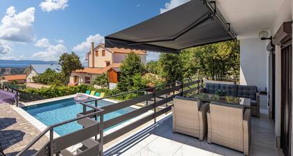 Villa Natali With Pool And Sea View