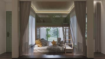 Family Villa | In-room safe, desk, laptop workspace, soundproofing