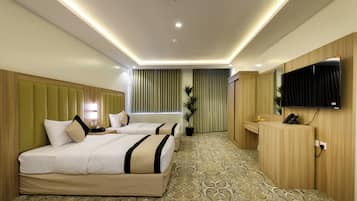 Suite, balkon | 1 slaapkamer, hypoallergeen beddengoed, pillowtop-bedden