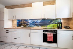 Fridge, oven, stovetop, dishwasher