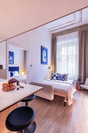 2 bedrooms, iron/ironing board, travel crib, WiFi