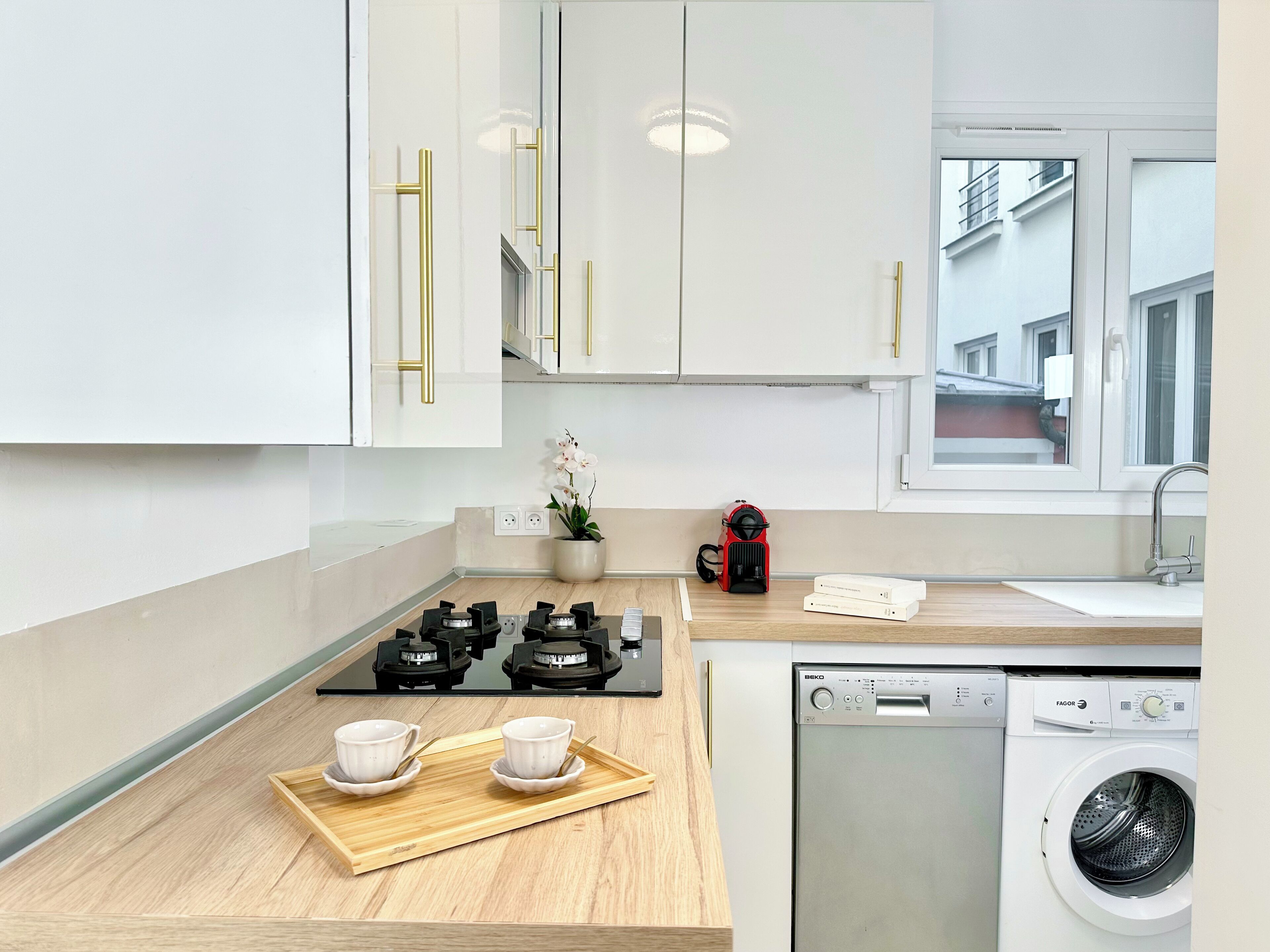 舒適公寓, 城市景觀 | 私人廚房 | 義式濃縮咖啡機、電熱水壺